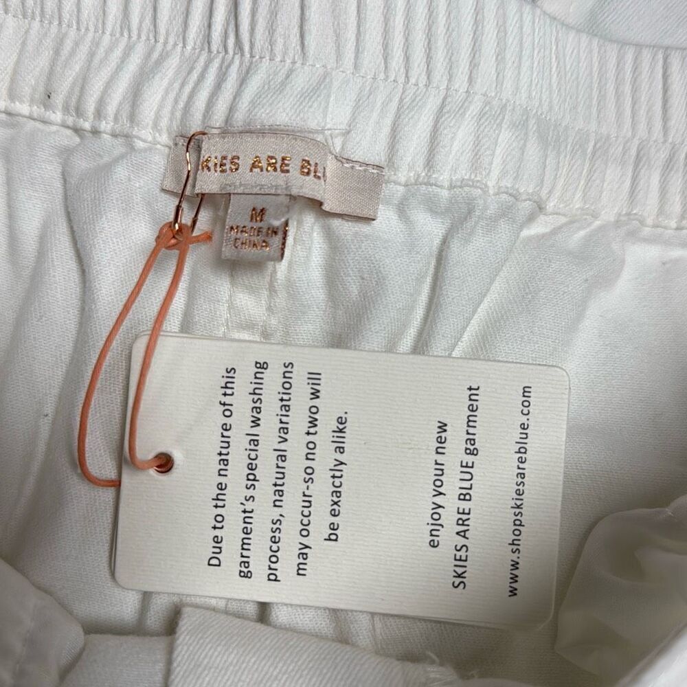 Skies Are Blue Women’s White Long Jean Skirt Size Medium - Picture 5 of 9